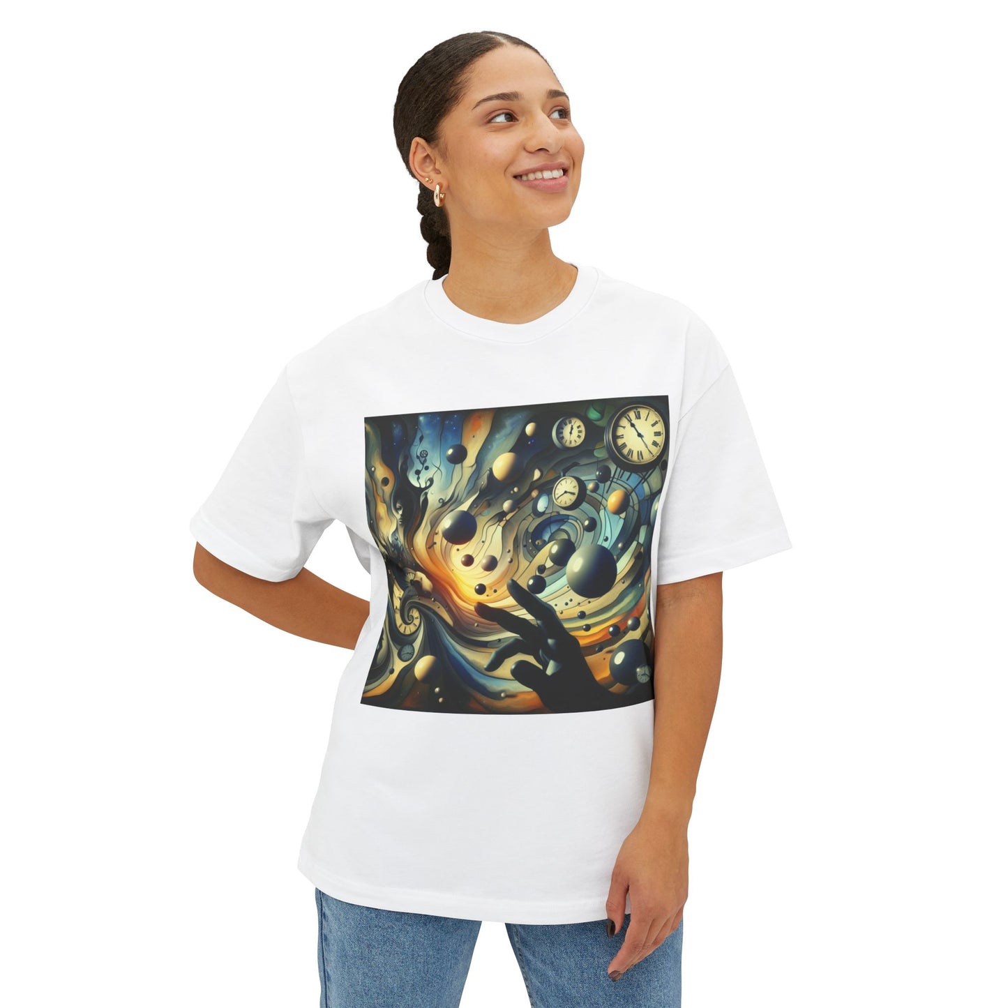 Surrealism of Shadow Work Unisex Oversized Boxy Tee