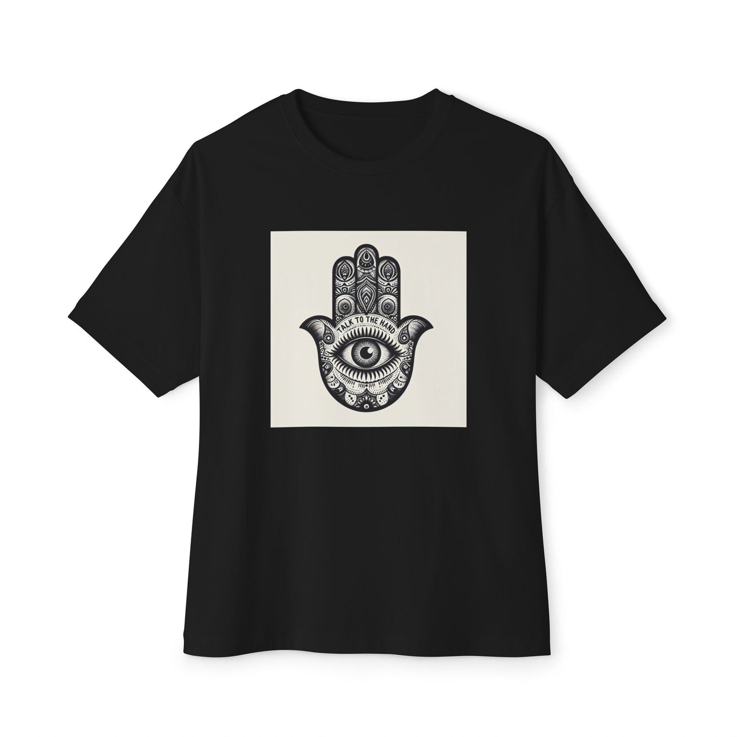 Talk to the Hamsa version 2 Unisex Oversized Boxy Tee