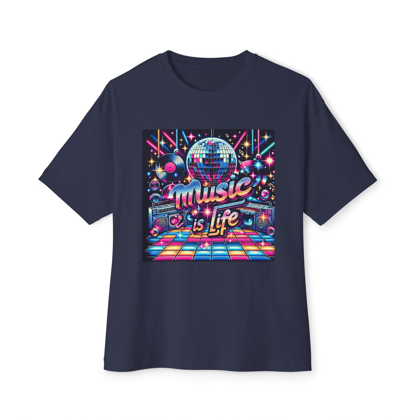 Music is Life Unisex Oversized Boxy Tee