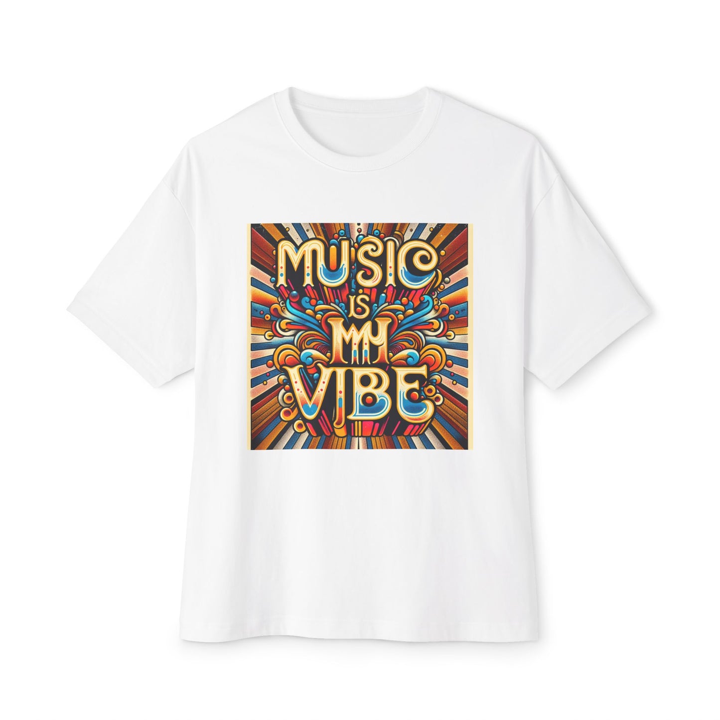 Music is My Vibe Unisex Oversized Boxy Tee