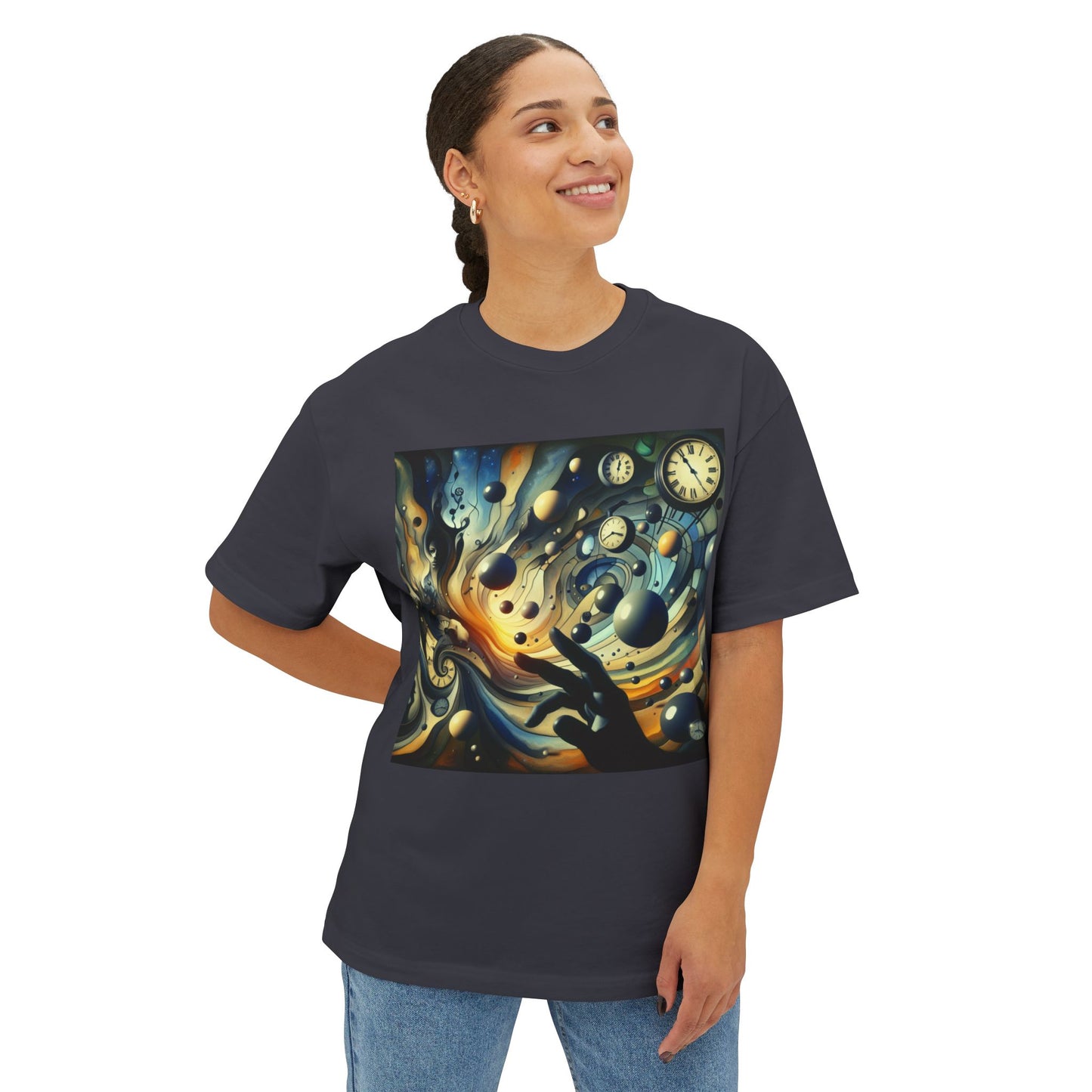 Surrealism of Shadow Work Unisex Oversized Boxy Tee