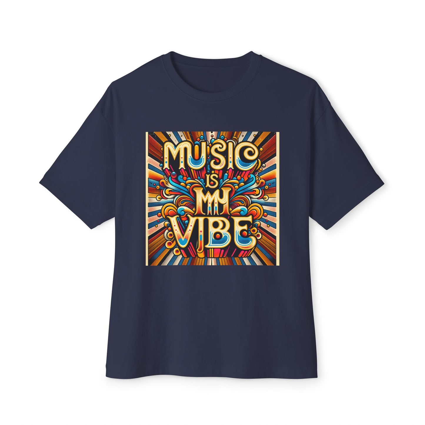 Music is My Vibe Unisex Oversized Boxy Tee