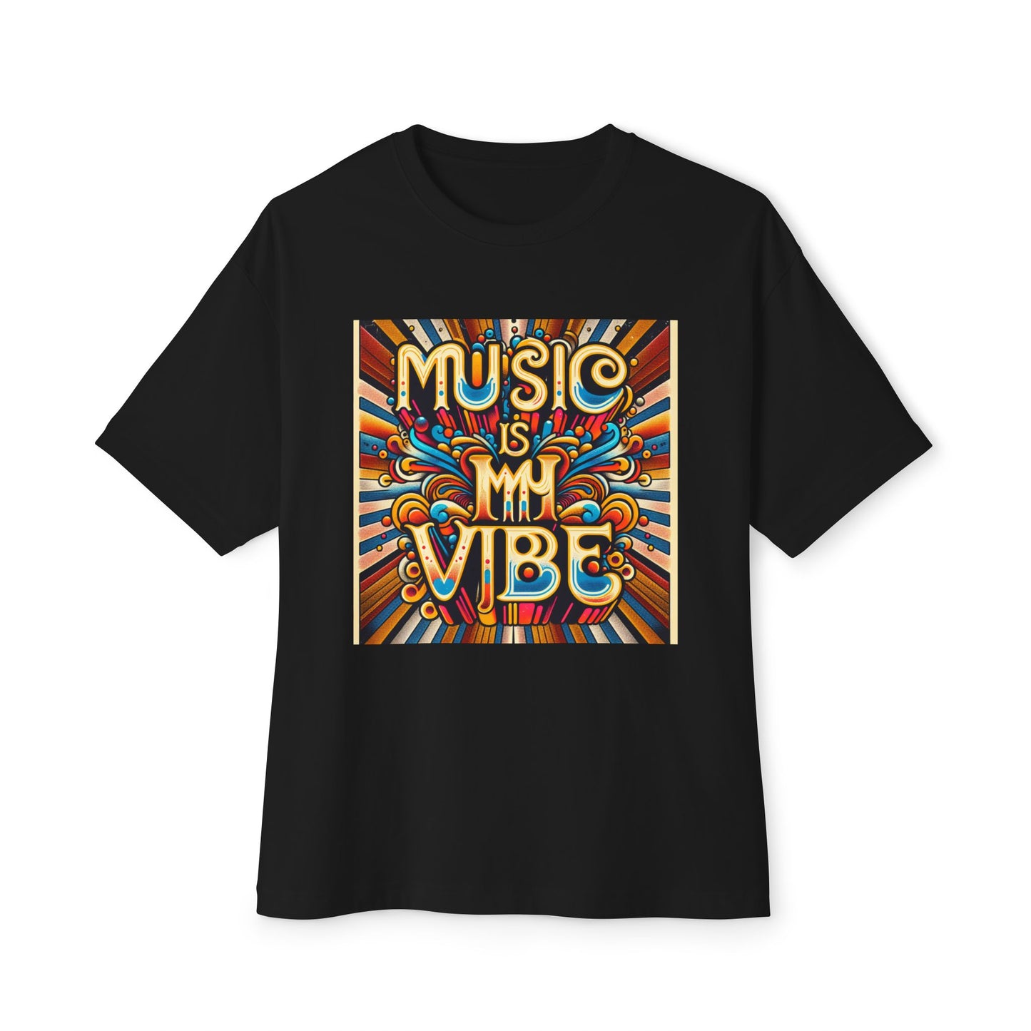 Music is My Vibe Unisex Oversized Boxy Tee