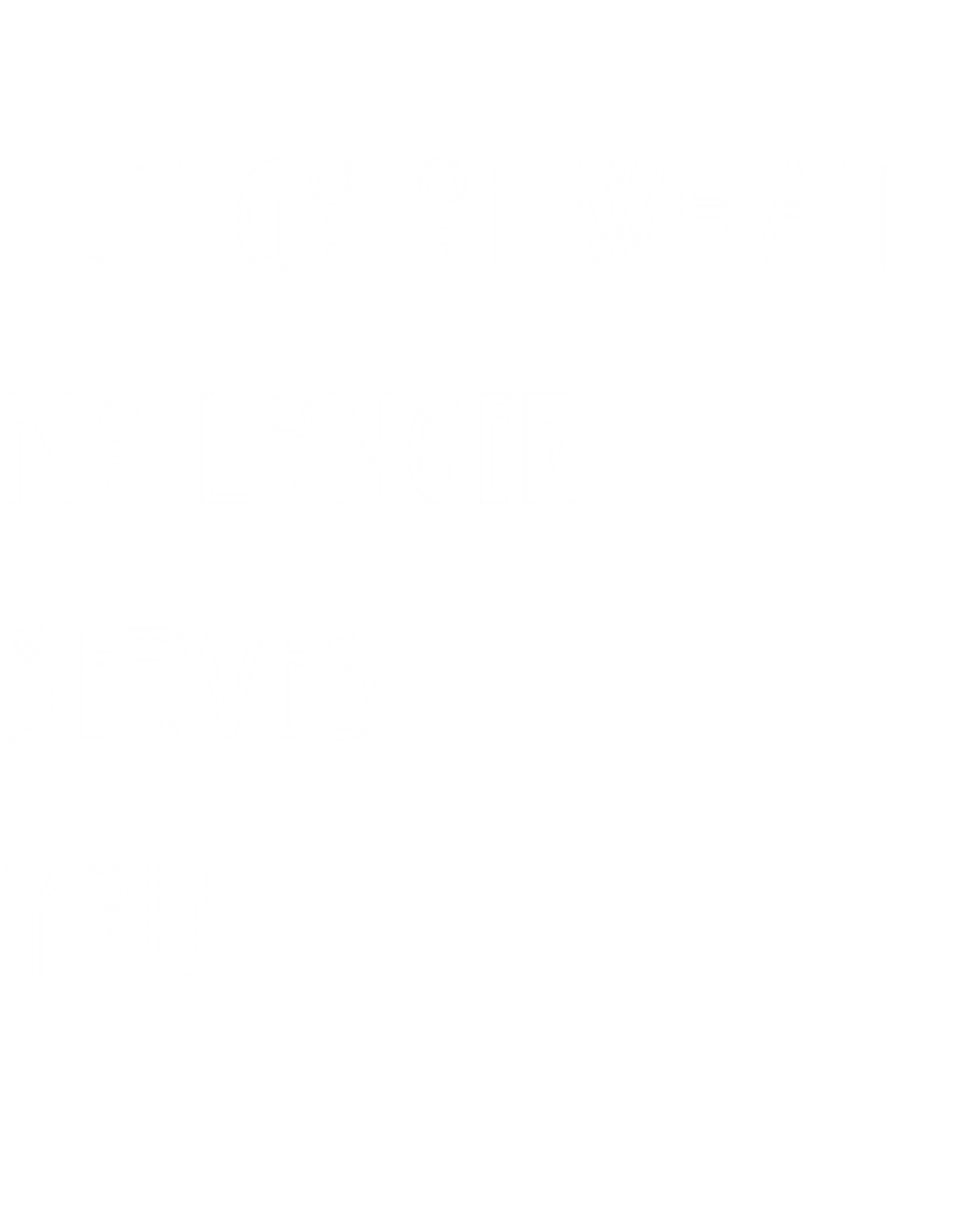 Let Go of What No Longer Serves You Black Letters Unisex Oversized Boxy Tee