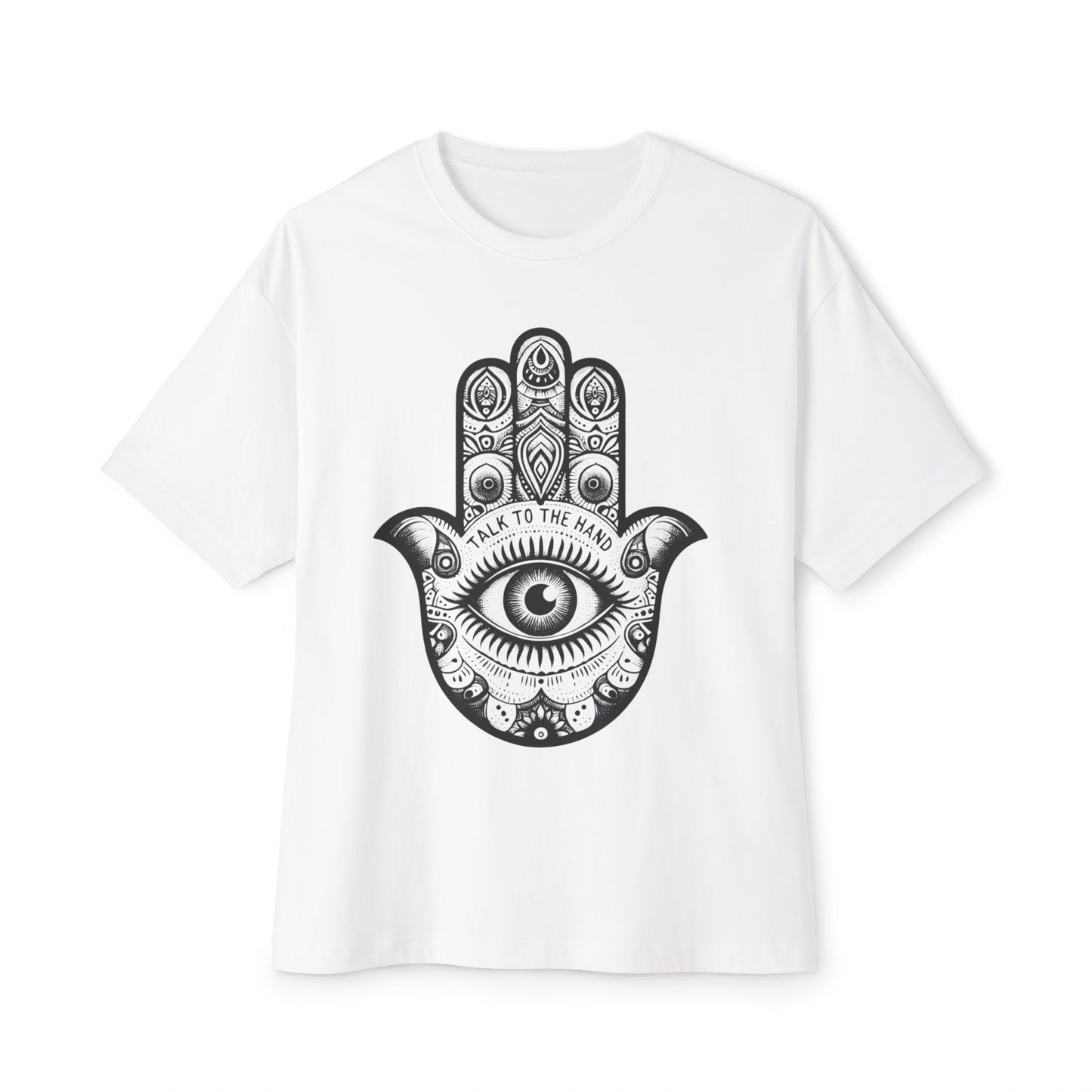 Talk to the Hamsa Unisex Oversized Boxy Tee