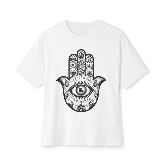Talk to the Hamsa Unisex Oversized Boxy Tee