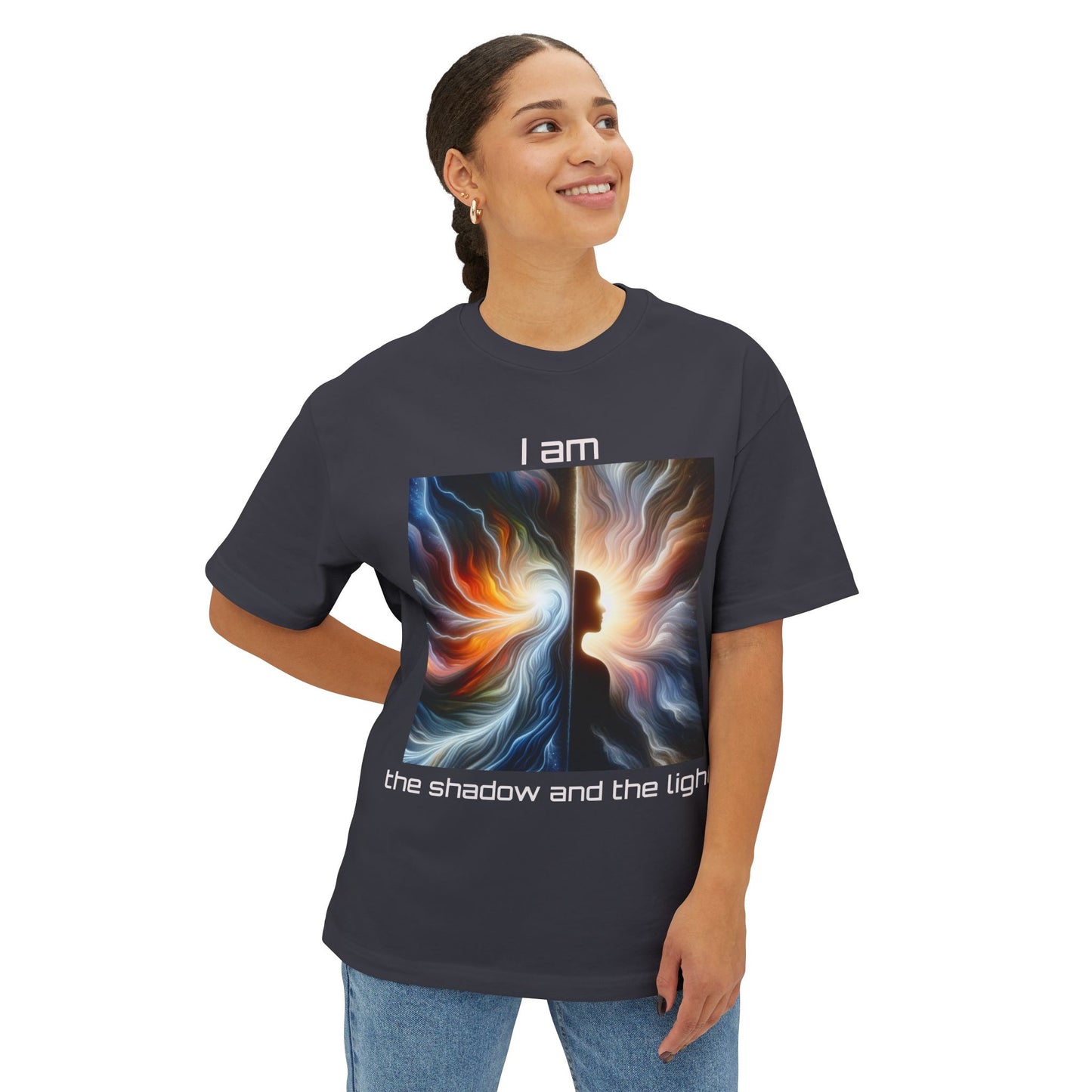 I Am the shadow and the light Unisex Oversized Boxy Tee