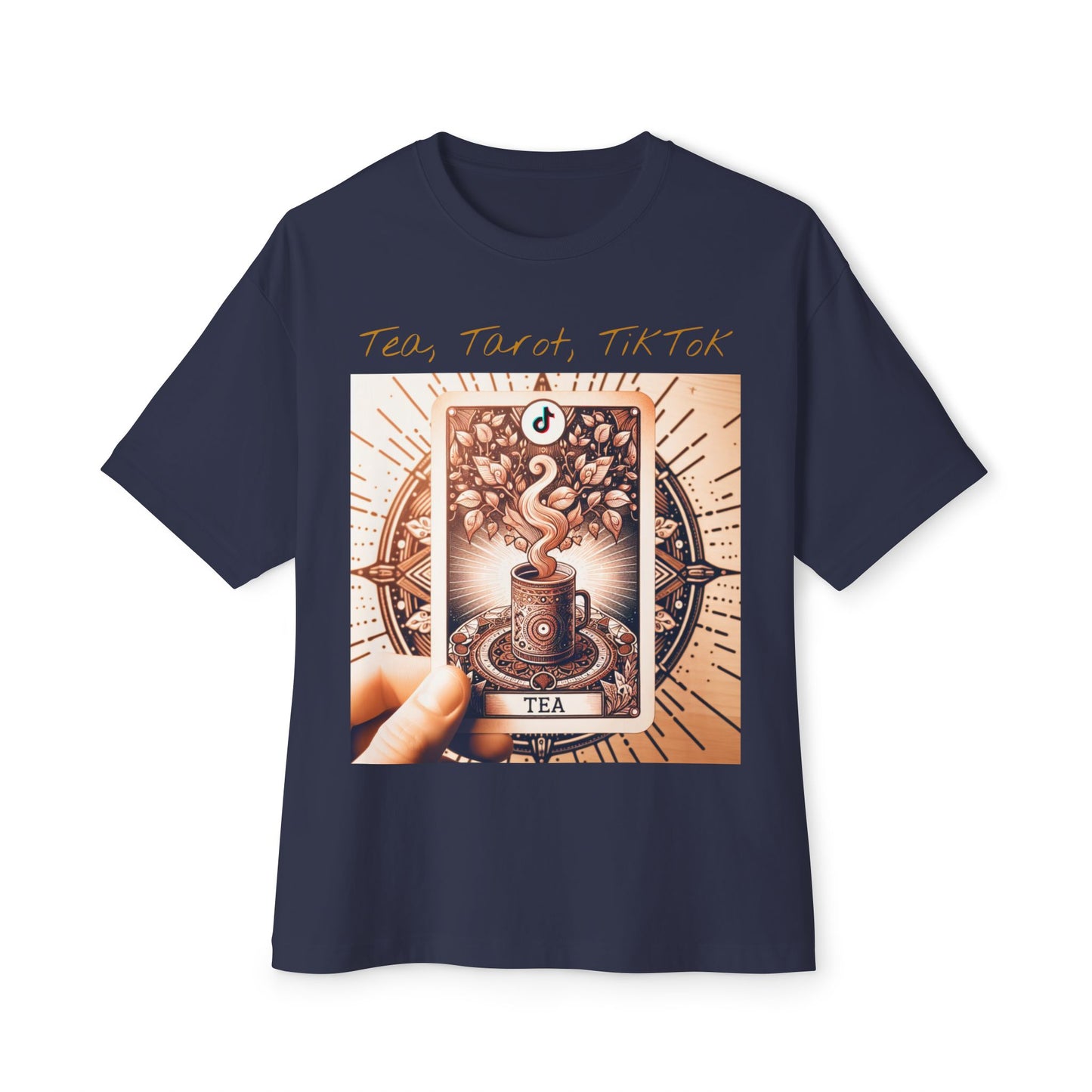 Tarot Tea and Tik Tok Unisex Oversized Boxy Tee