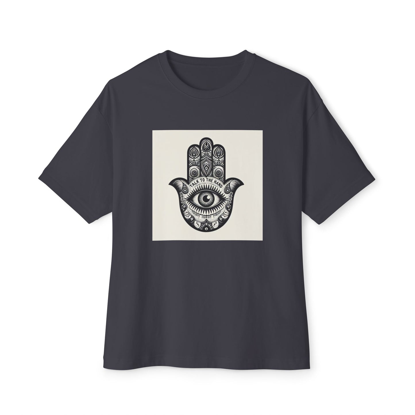 Talk to the Hamsa version 2 Unisex Oversized Boxy Tee
