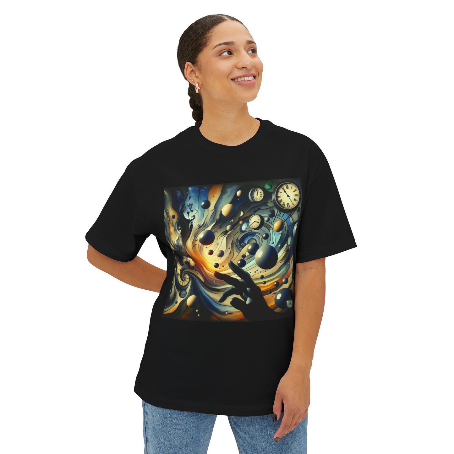 Surrealism of Shadow Work Unisex Oversized Boxy Tee