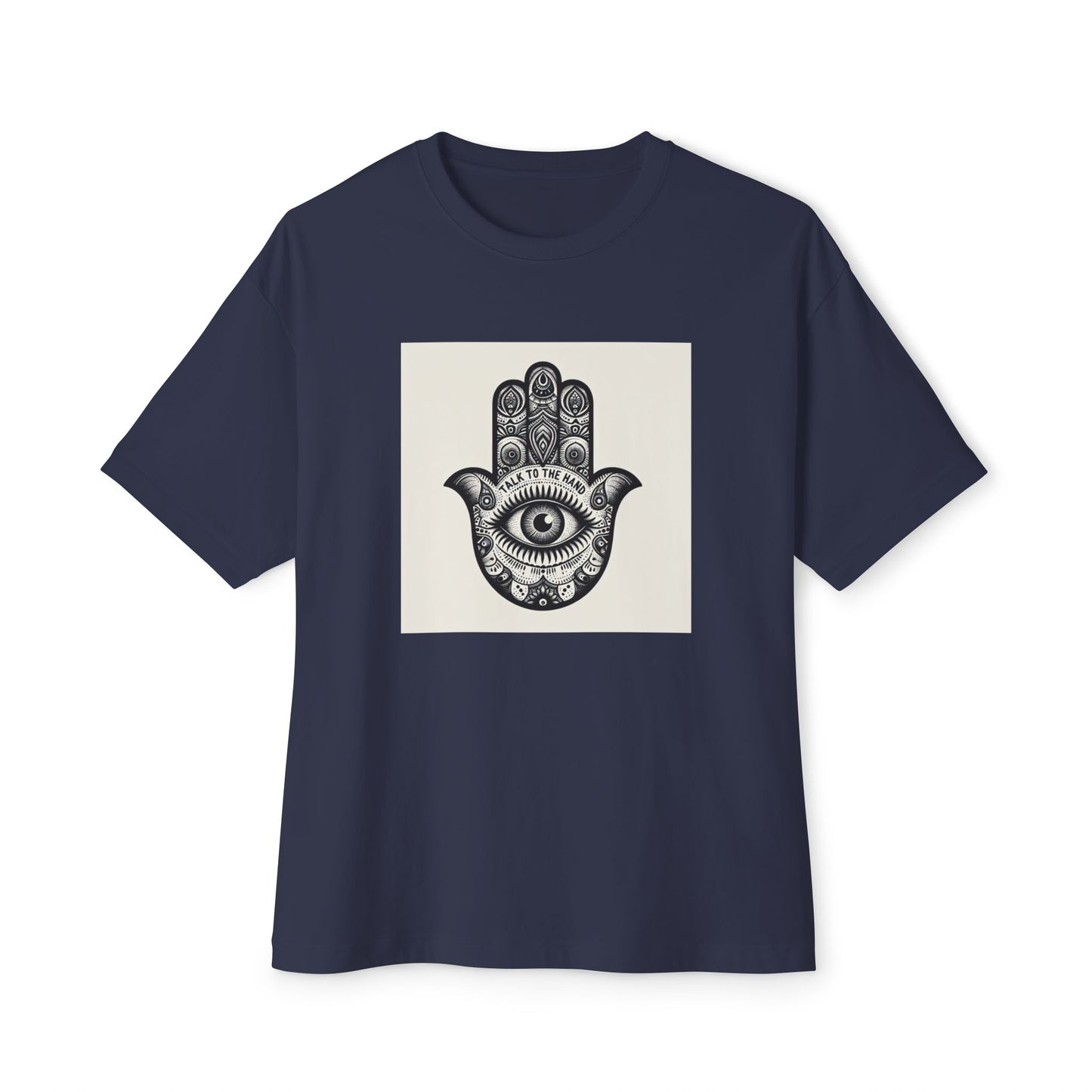 Talk to the Hamsa version 2 Unisex Oversized Boxy Tee