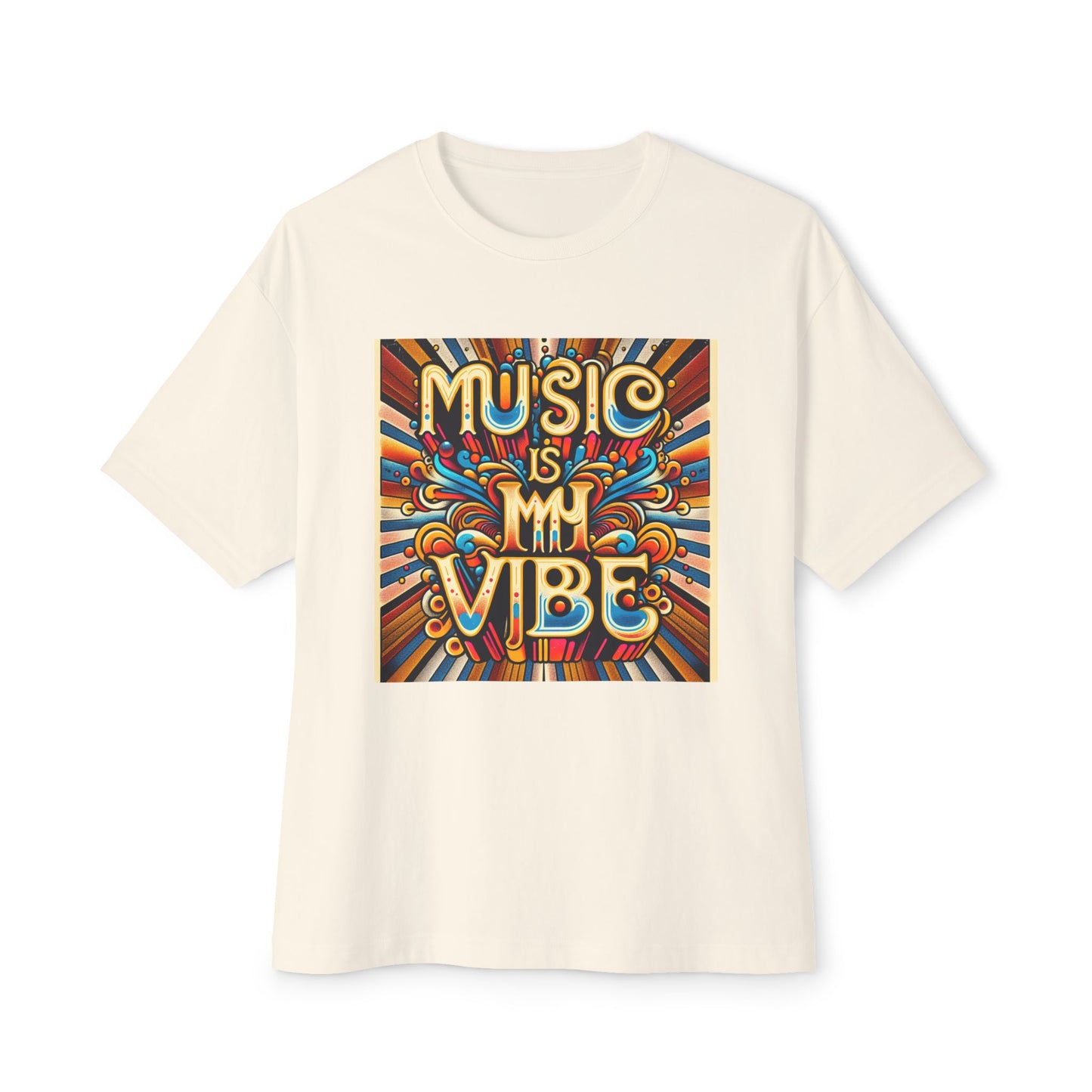 Music is My Vibe Unisex Oversized Boxy Tee